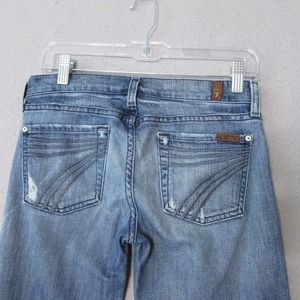 Low Rise Y2K 7 for All Mankind Jeans Flare Wide Leg Distressed
